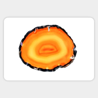 Orange agate slice mineral background Sticker